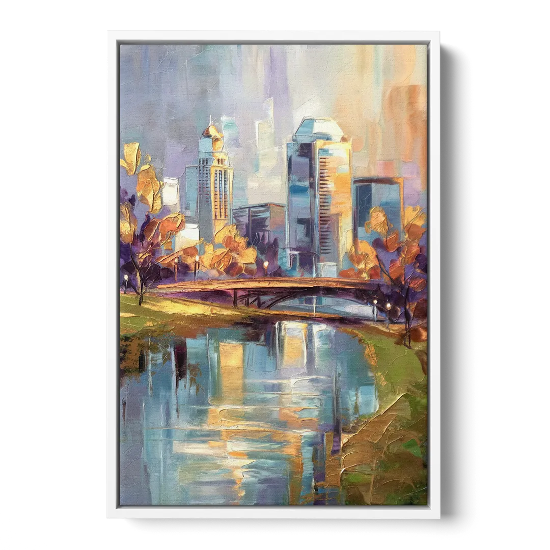Louisville Waterfront Park - White Frame Canvas