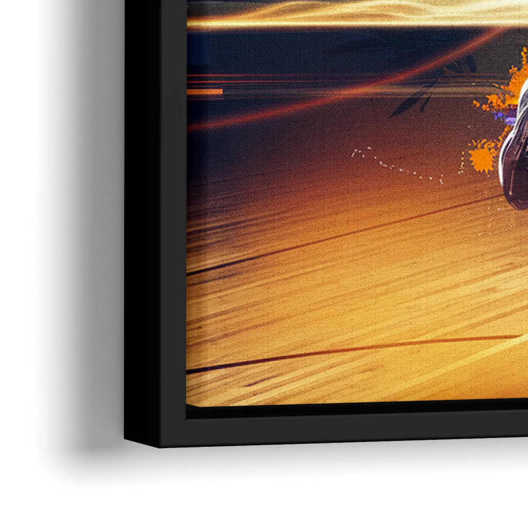 Phoenix Suns Basketball Spirit - Close-Up Black Frame Canvas