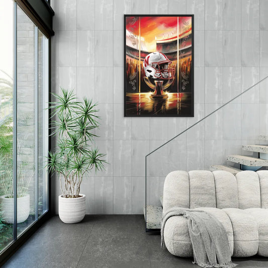 Omaha Cornhusker Spirit - Living Room Black Frame Canvas