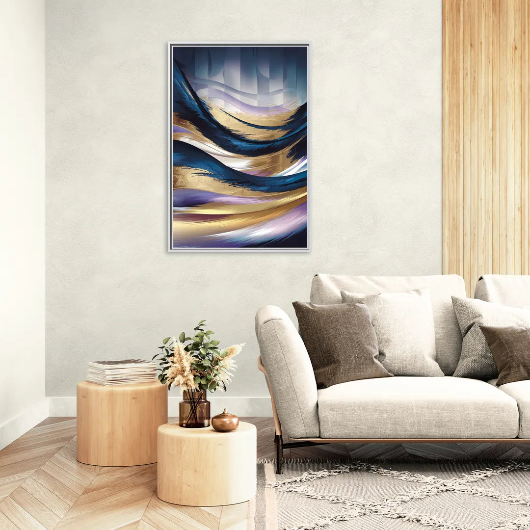 Madison Overture Center Scene - Living Room White Frame Canvas