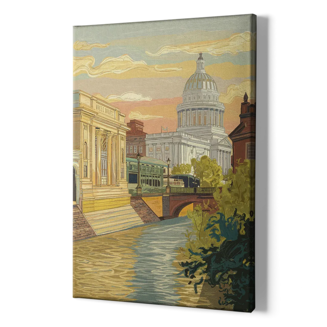 Richmond Urban Landmarks - Canvas Print Art Sides