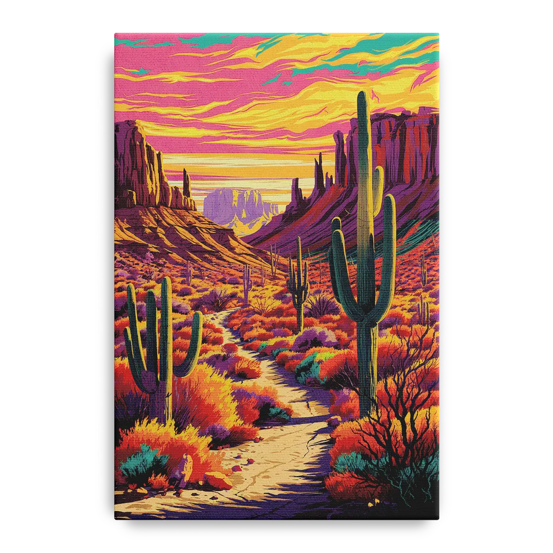 Bisbee Colorful Southwest Vibes - Canvas Wall Art