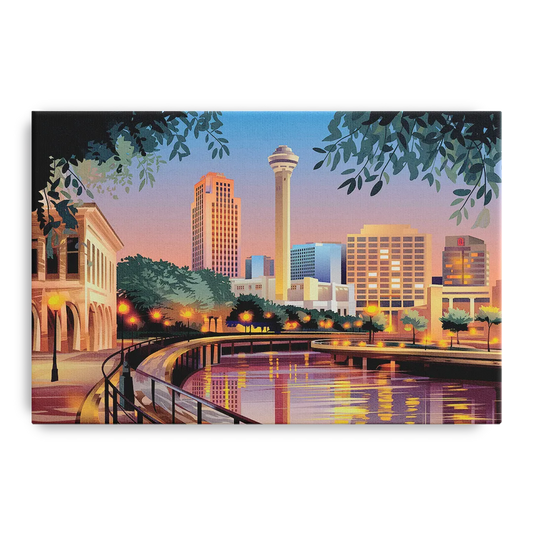 San Antonio Downtown Vibes - Canvas Wall Art