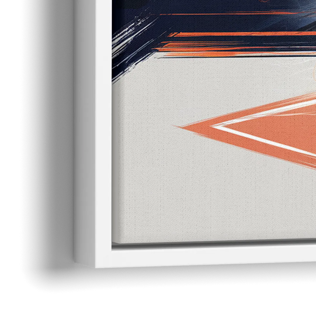 Detroit Tigers Baseball - Close-Up White Frame Canvas