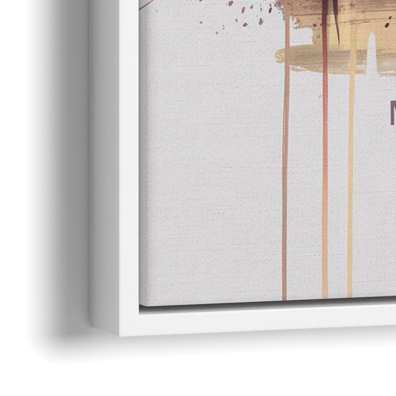 Memphis Skyline at Sunset - Close-Up White Frame Canvas