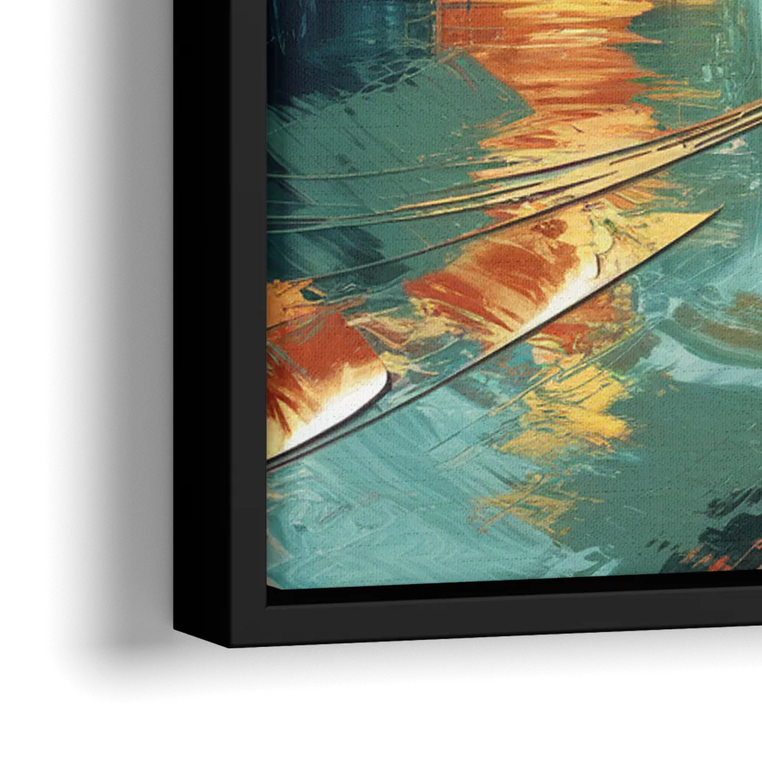 Boise Urban Elegance - Close-Up Black Frame Canvas