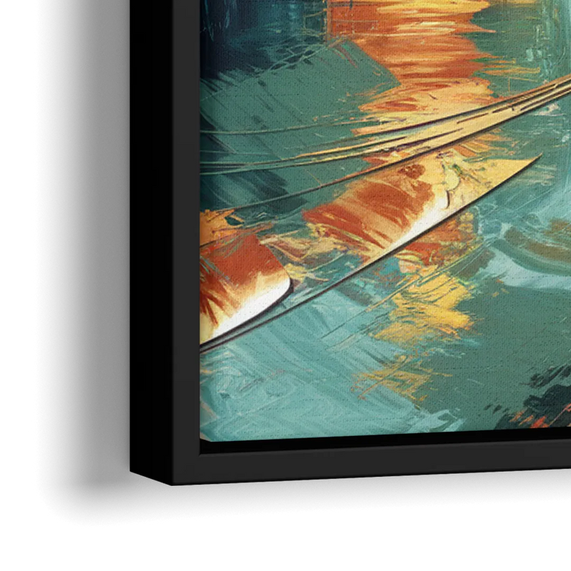 Boise Urban Elegance - Close-Up Black Frame Canvas