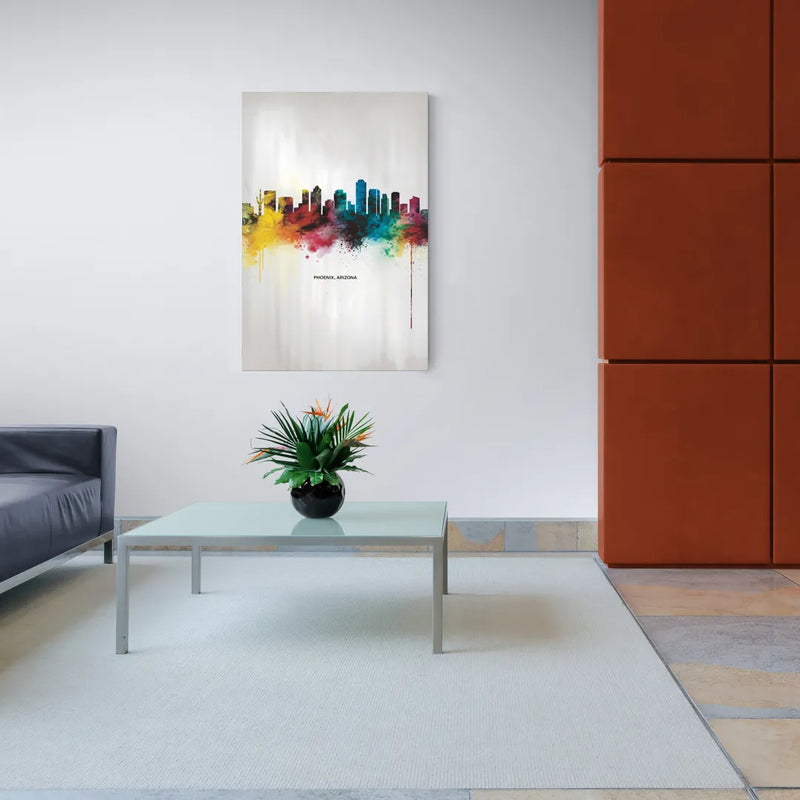 Phoenix Arizona Skyline View - Canvas Wall Art Living Room