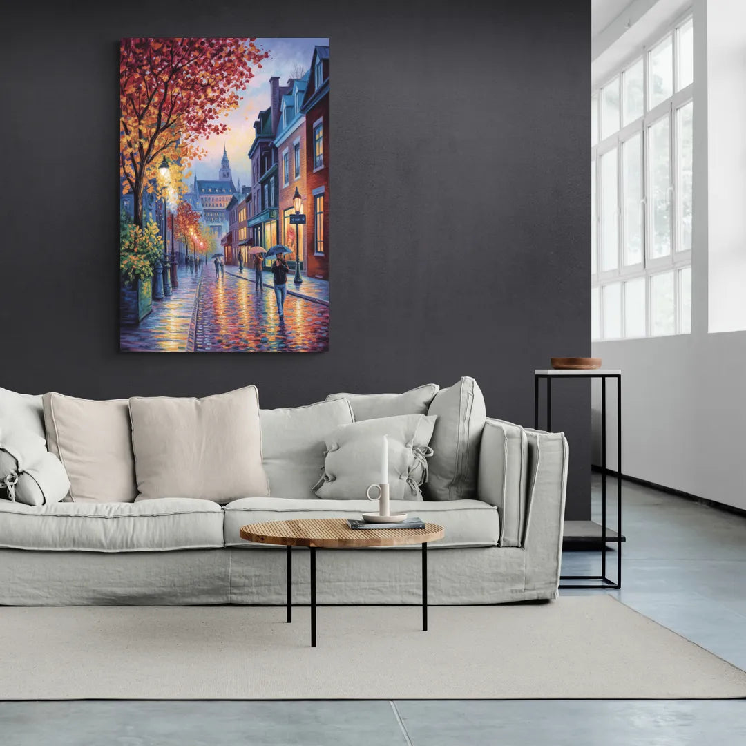 Quebec City in Autumn - Canvas Wall Art Living Room