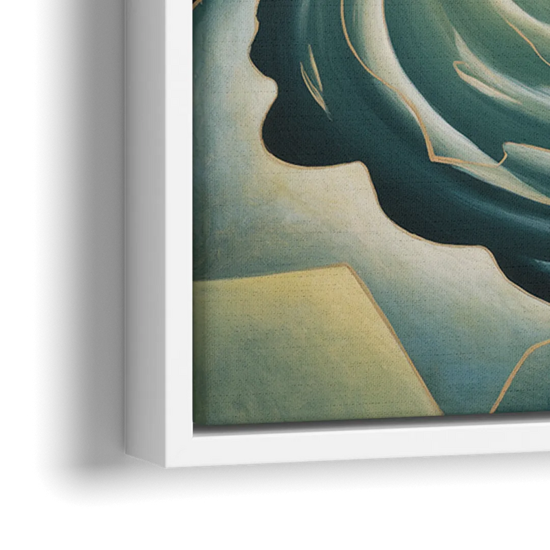 Niagara Whirlpool Aerial - Close-Up White Frame Canvas