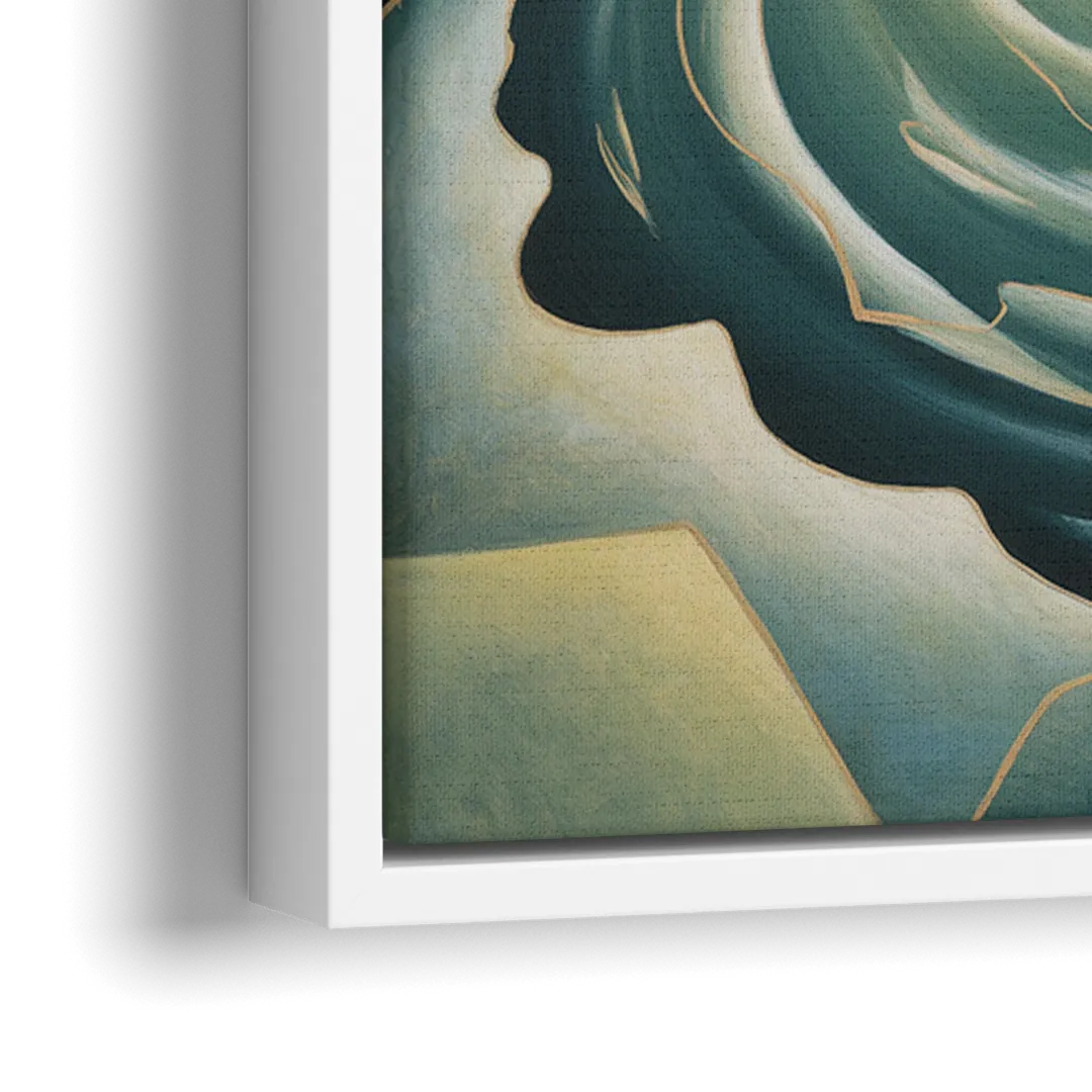 Niagara Whirlpool Aerial - Close-Up White Frame Canvas