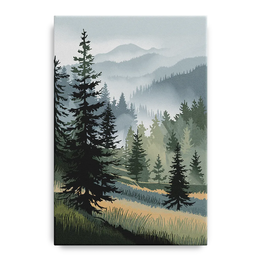 Sitka Evergreen Landscape - Canvas Wall Art