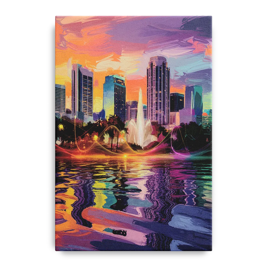 Orlando Vibrant Street Art - Canvas Wall Art