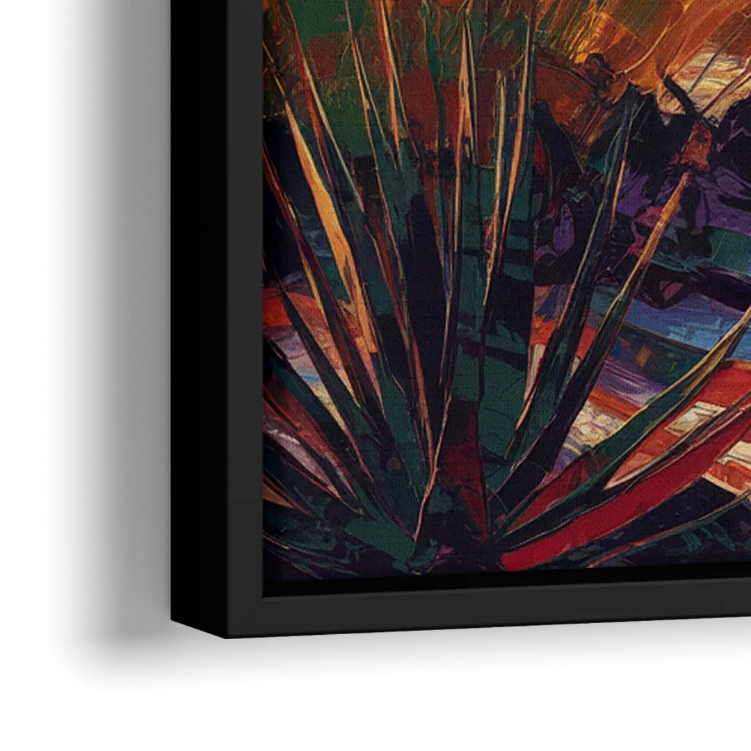 Phoenix Downtown Cityscape - Close-Up Black Frame Canvas