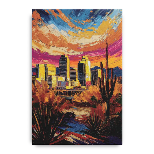 Phoenix Downtown Cityscape - Canvas Wall Art