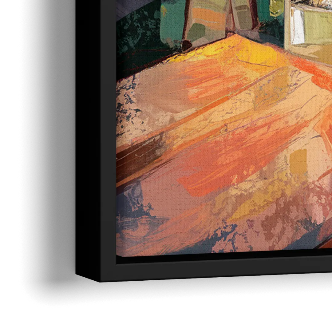 Oklahoma City Historic Landmarks - Close-Up Black Frame Canvas