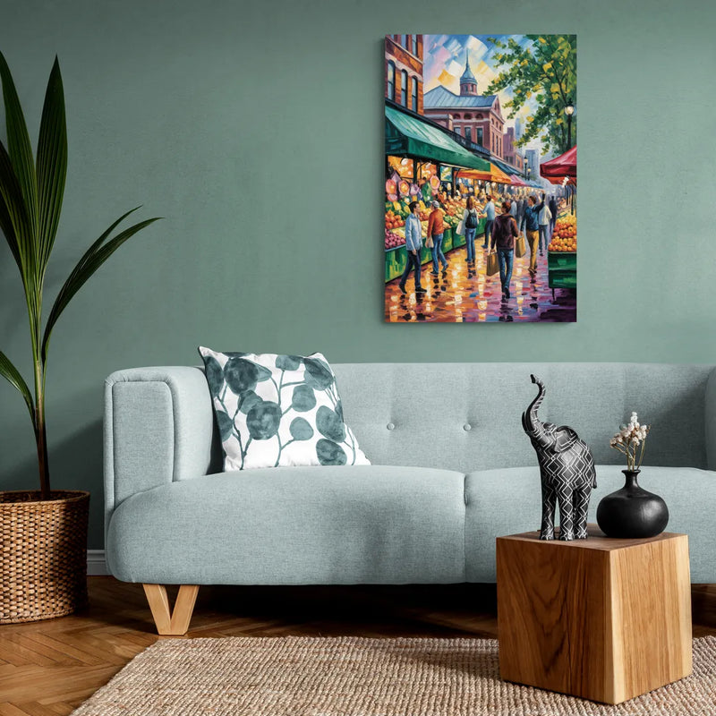 St Lawrence Market Scene - Canvas Wall Art Living Room