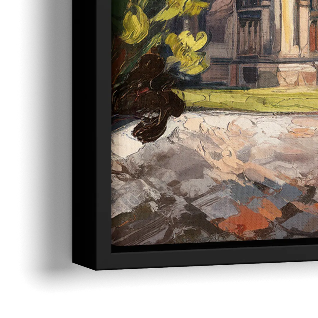 Durham Historic Architecture - Close-Up Black Frame Canvas