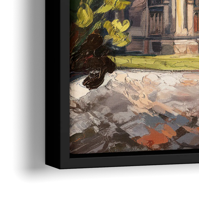 Durham Historic Architecture - Close-Up Black Frame Canvas