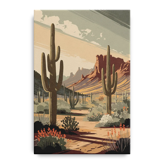 Chandler Arizona Cactus - Canvas Wall Art