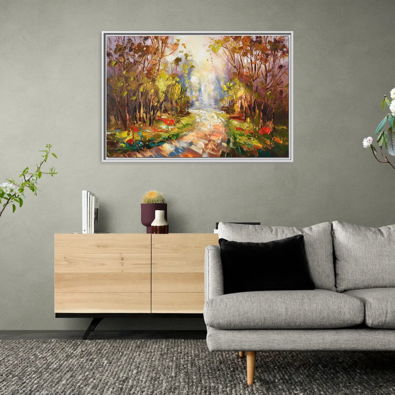 Fayetteville Nature Escape - Living Room White Frame Canvas