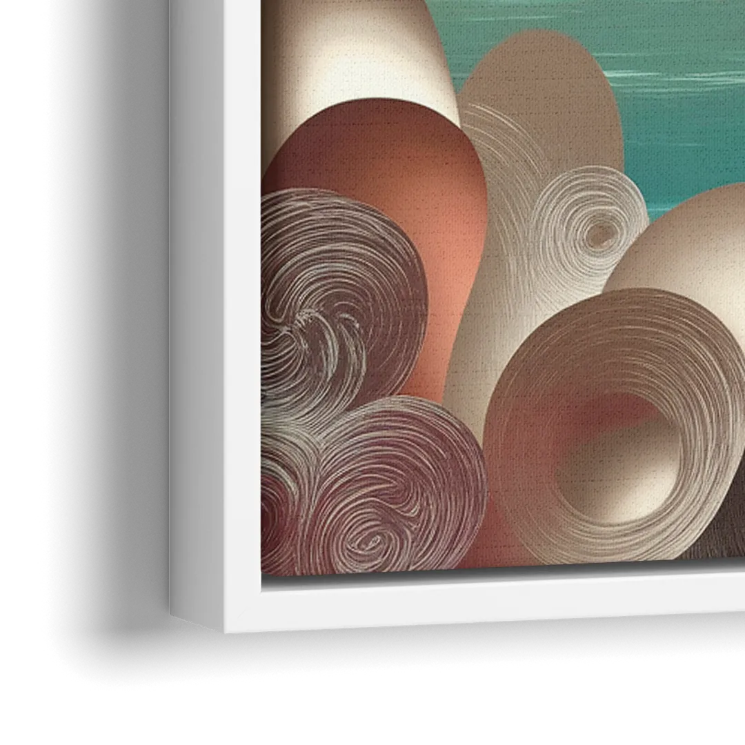Mackinac Island Waterfront Serenity - Close-Up White Frame Canvas
