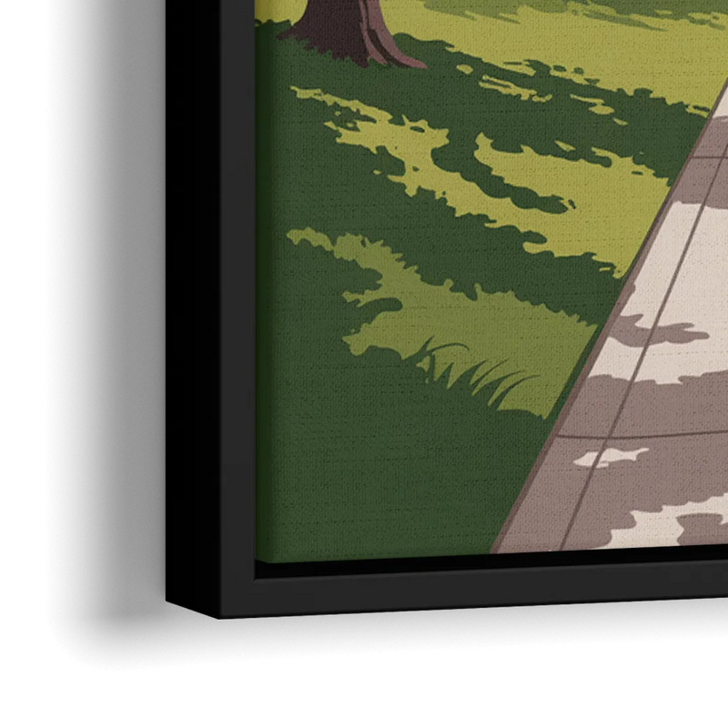 High Park Cherry Blossoms - Close-Up Black Frame Canvas