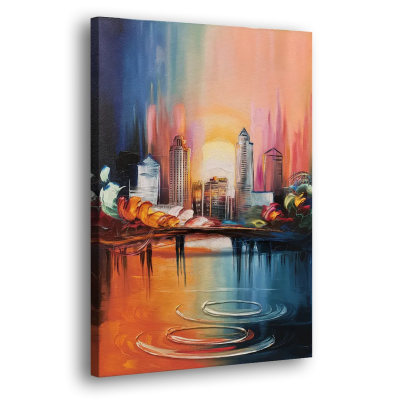 Louisville Skyline at Sunrise - Canvas Print Art Sides