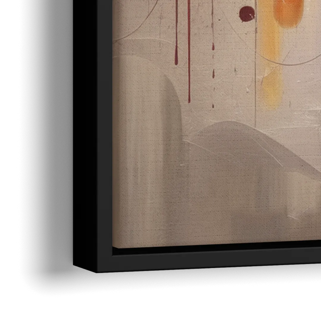 Denver Artistic Skyline - Close-Up Black Frame Canvas