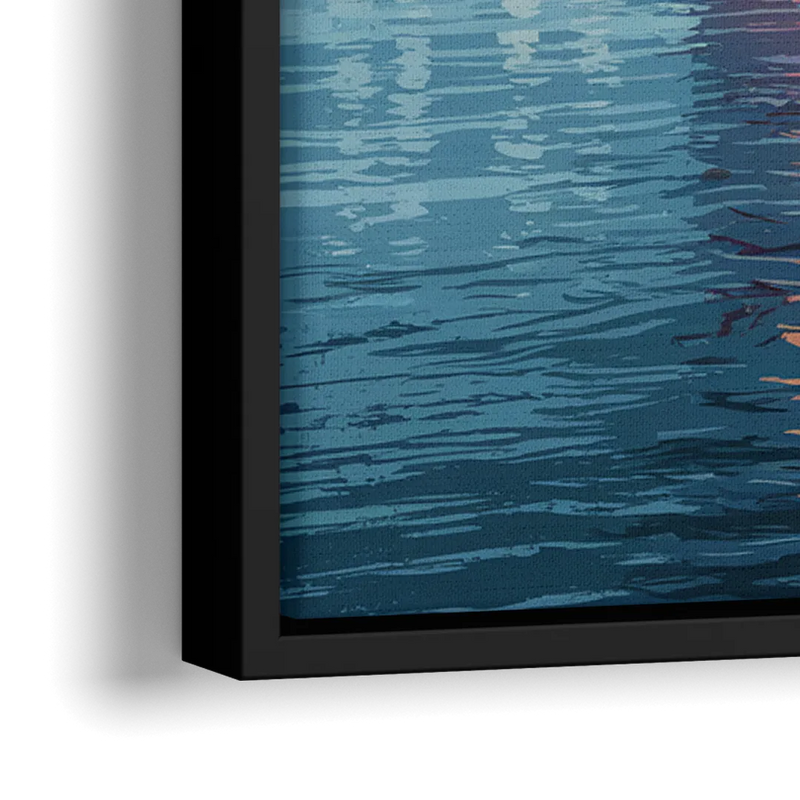 Detroit Historic Landmarks - Close-Up Black Frame Canvas