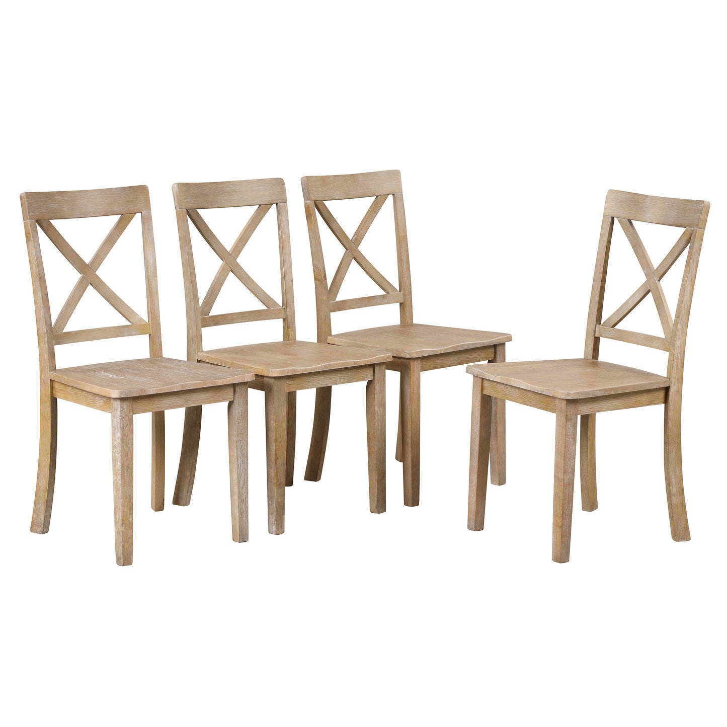 Elegant 4-Person Round Dining Table Set with Matching Chairs