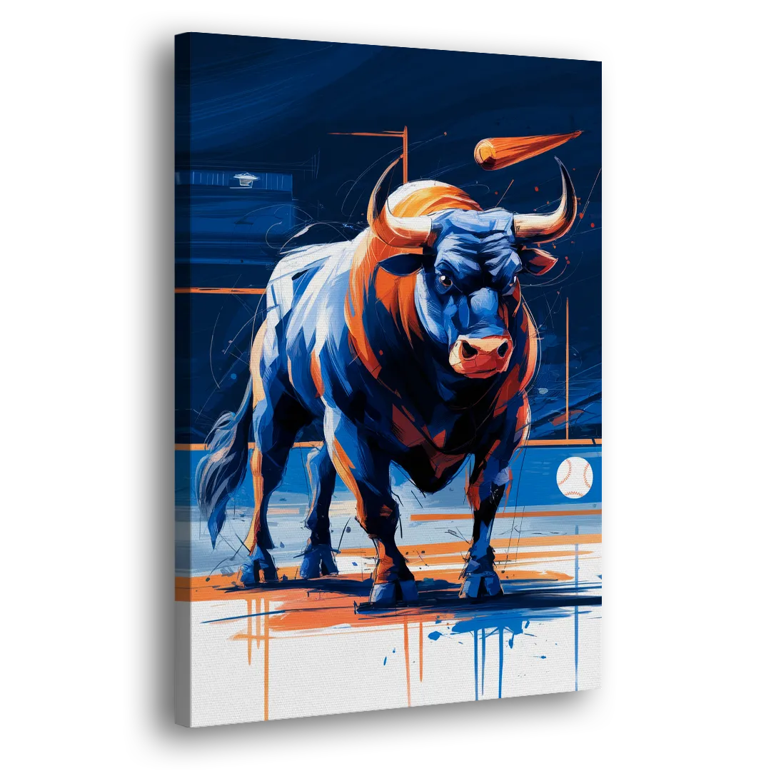 Durham Bulls Baseball Tribute - Canvas Print Art Sides