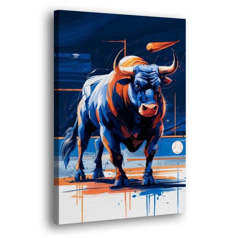 Durham Bulls Baseball Tribute - Canvas Print Art Sides