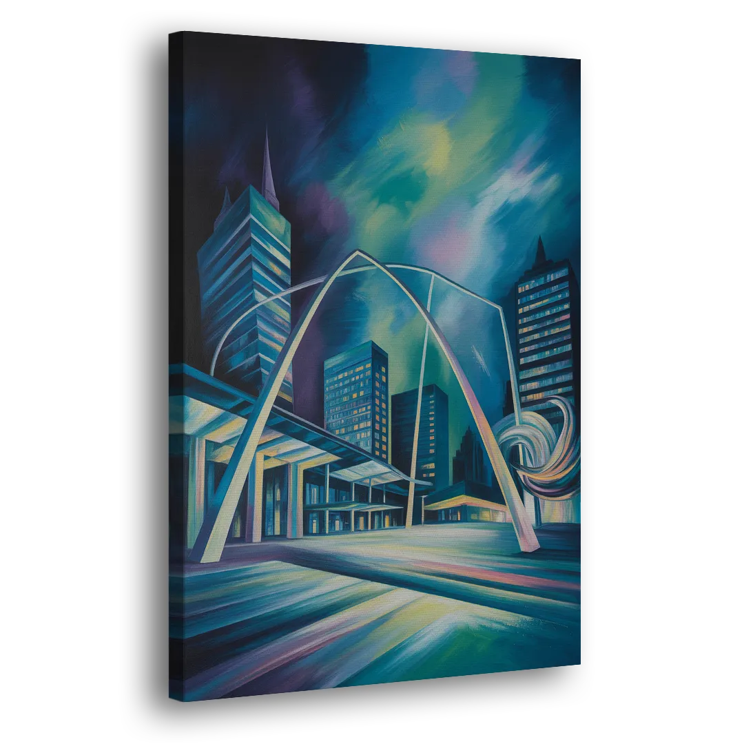 Nathan Phillips Square Night Lights - Canvas Print Art Sides