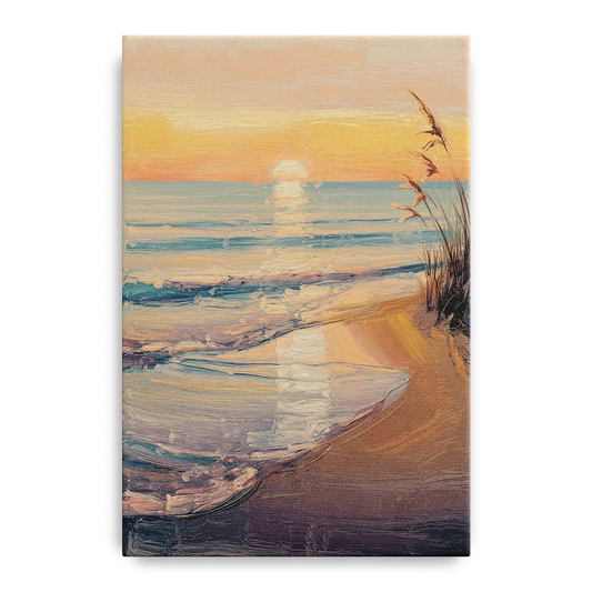 Seaside Coastal Sunrise - Canvas Wall Art