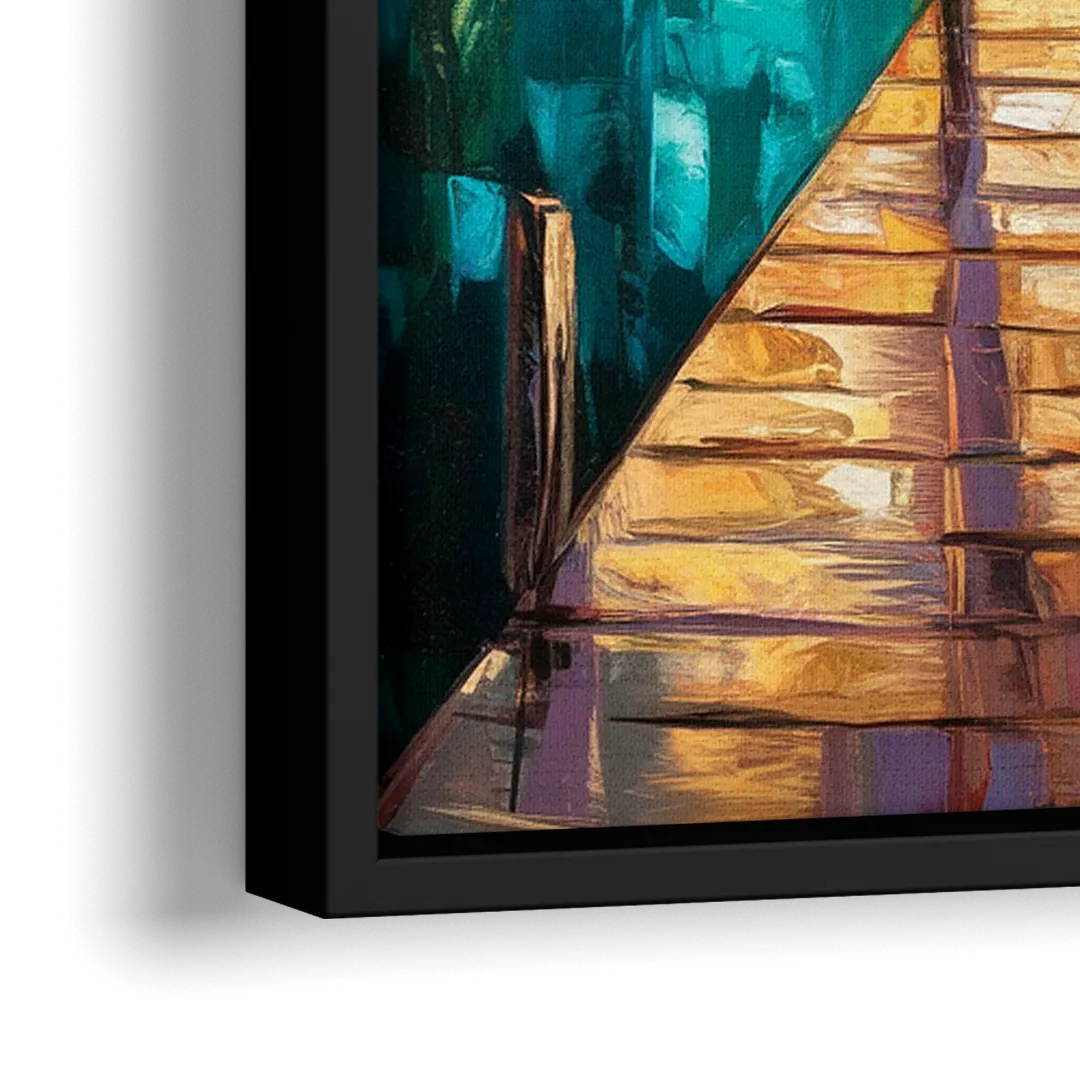 Key West Harbor Views - Close-Up Black Frame Canvas