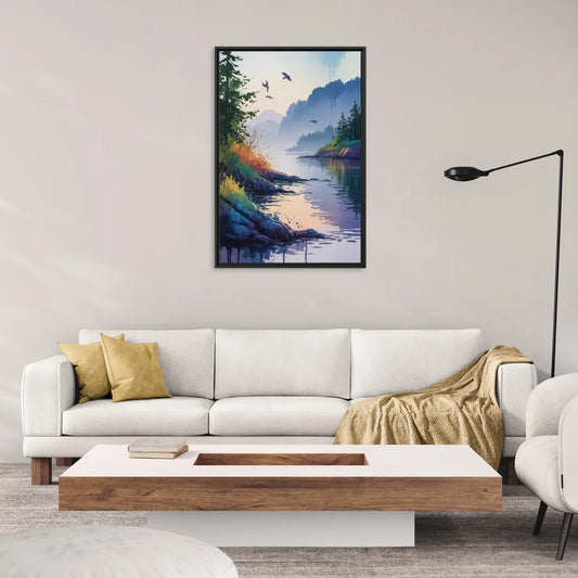Vancouver Island Mist - Living Room Black Frame Canvas