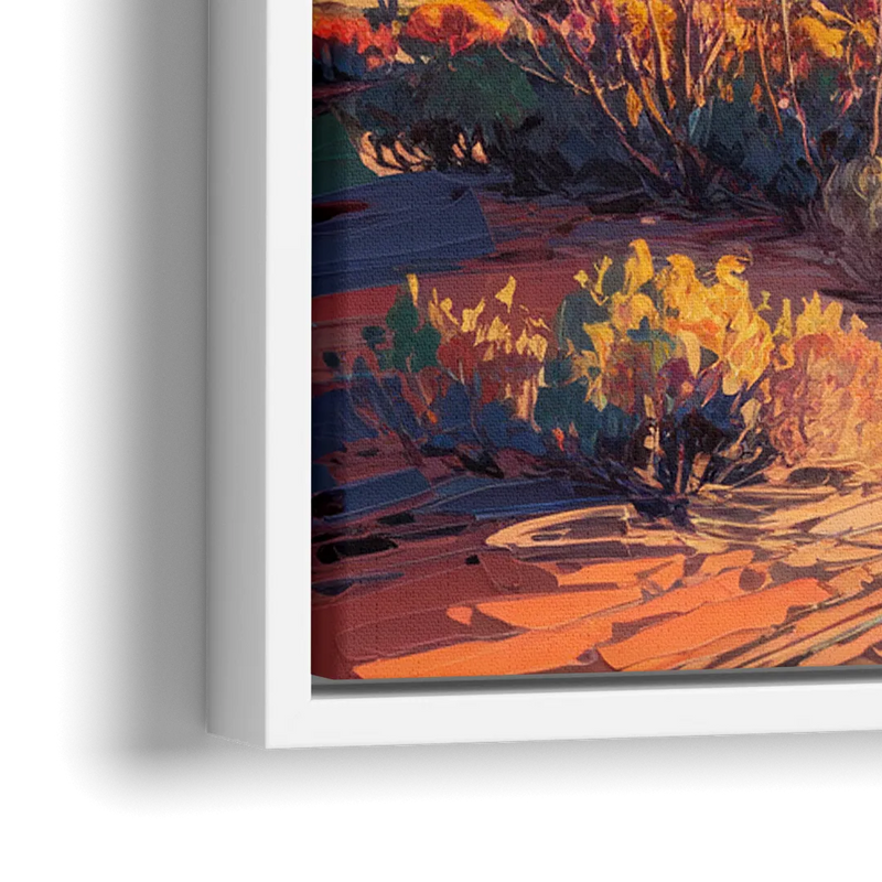 Mesa Scenic Desert - Close-Up White Frame Canvas