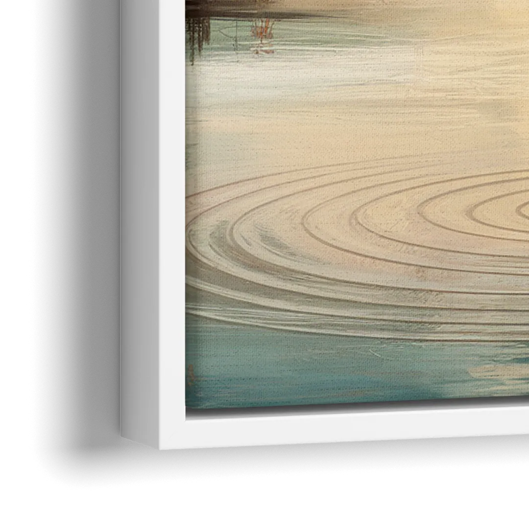 Madison Sunrise Over Downtown - Close-Up White Frame Canvas