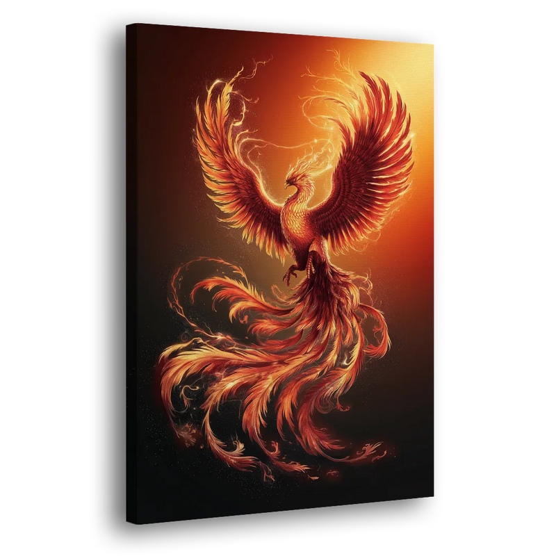 Phoenix Bird in Flight - Canvas Print Art Sides