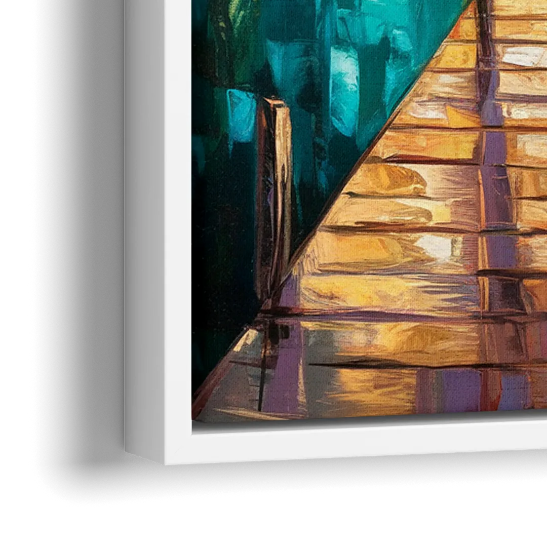 Key West Harbor Views - Close-Up White Frame Canvas