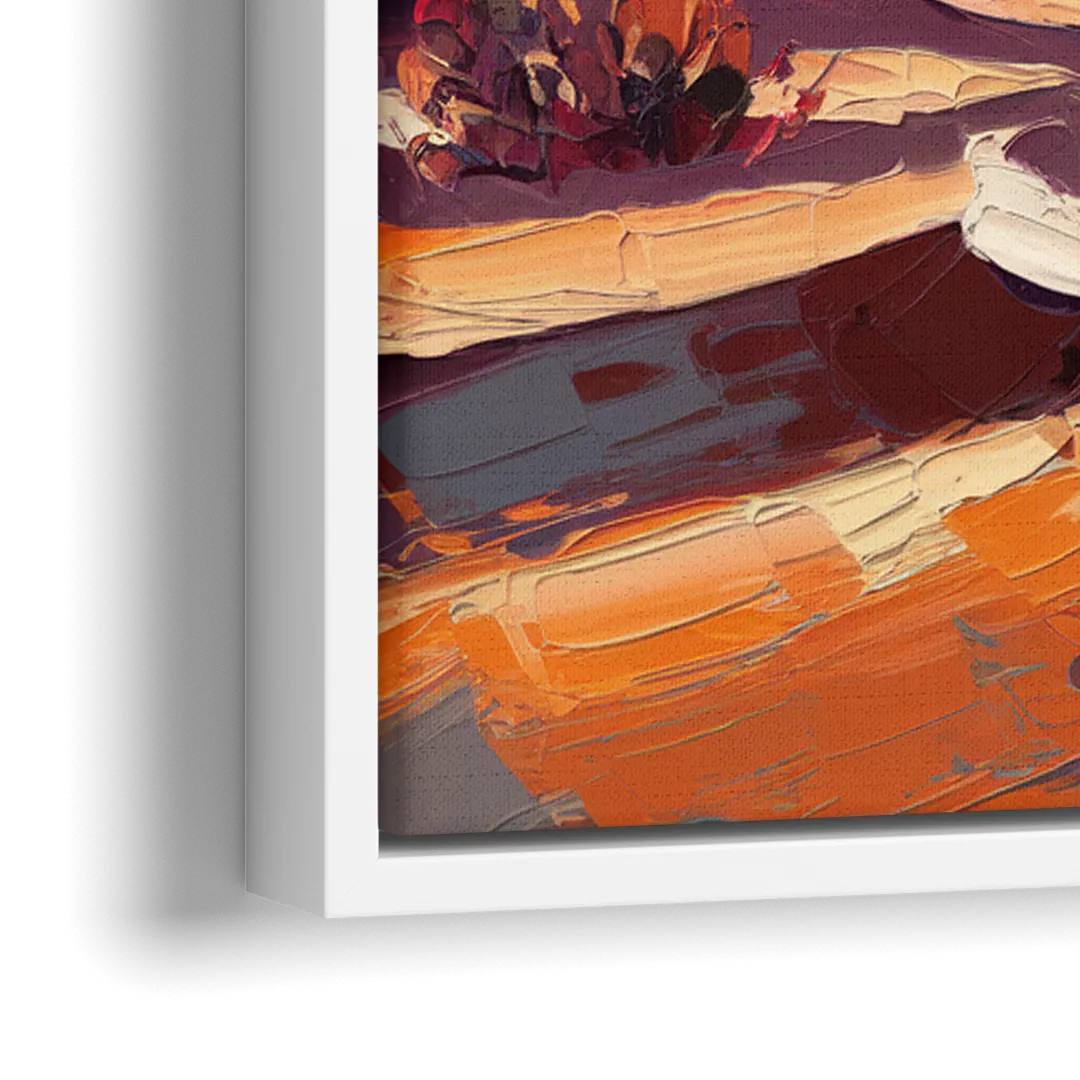 Phoenix Rising Desert Colors - Close-Up White Frame Canvas