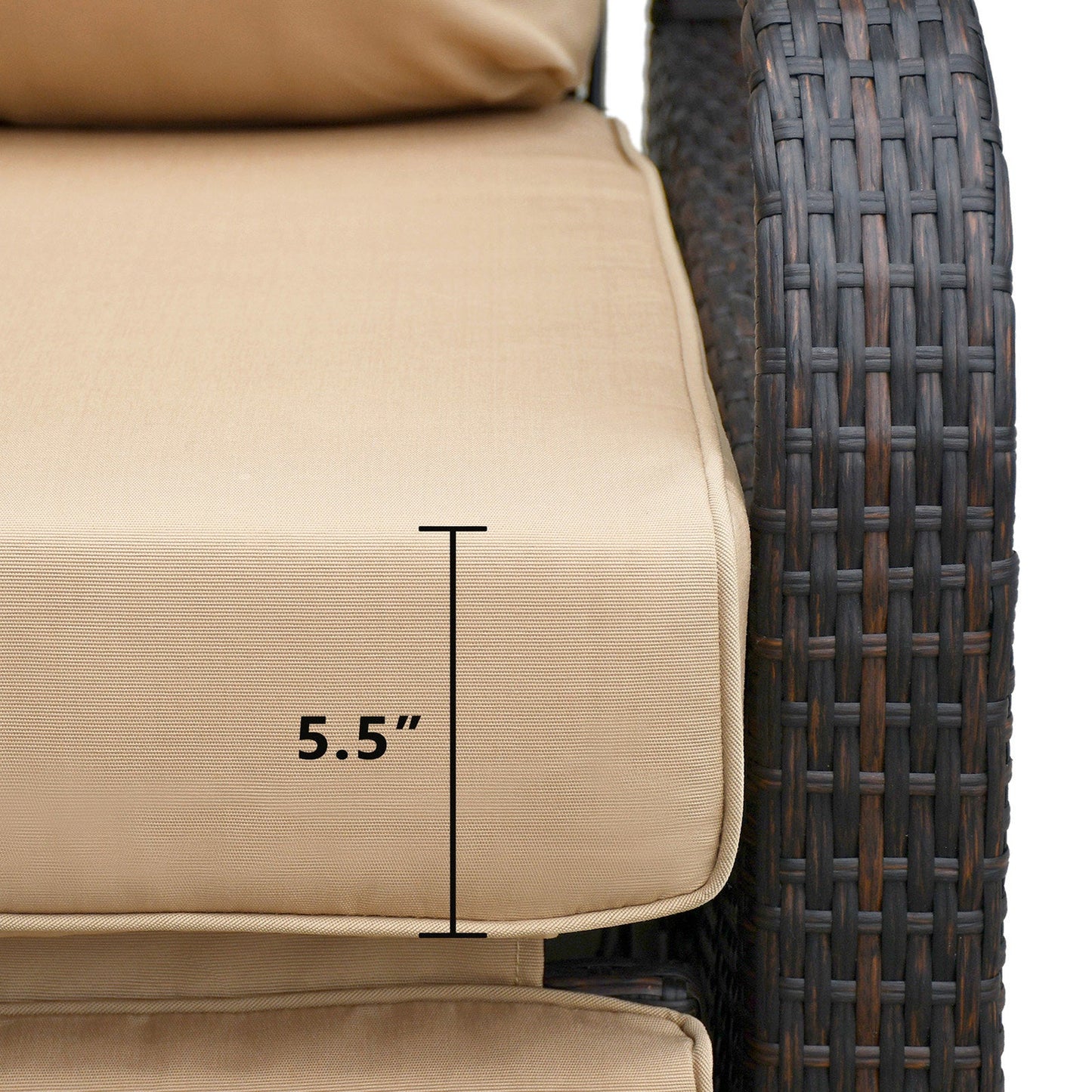 Outdoor Wicker Recliner – Adjustable Patio Lounge Chair with Cushions