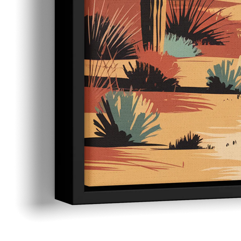 Phoenix Scenic Desert Beauty - Close-Up Black Frame Canvas