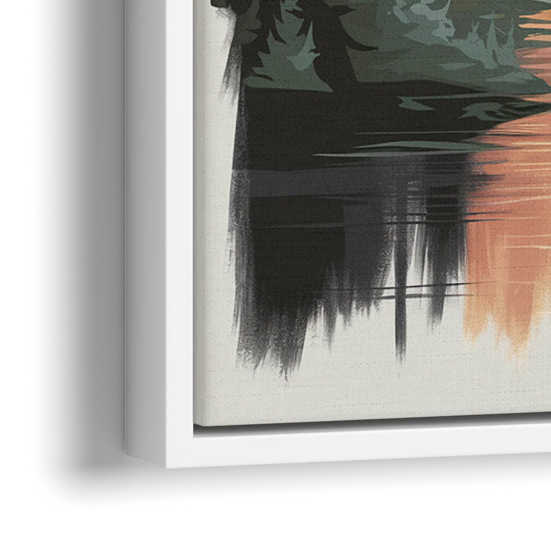 Bozeman Montana Wilderness - Close-Up White Frame Canvas