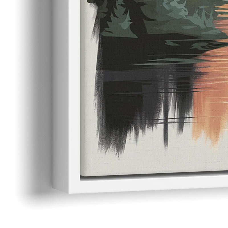 Bozeman Montana Wilderness - Close-Up White Frame Canvas