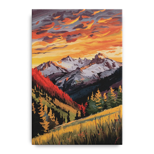Telluride Mountain Sunset - Canvas Wall Art