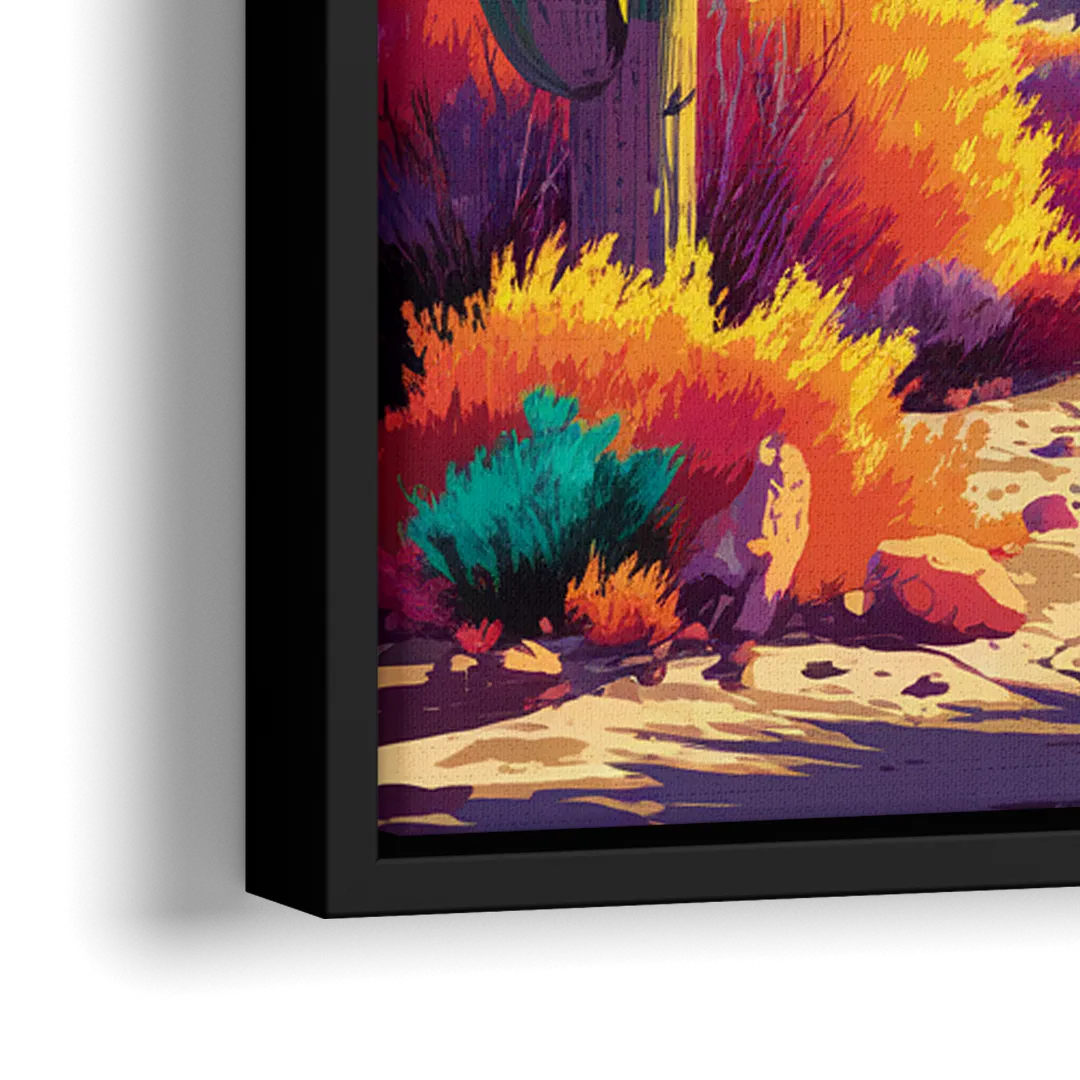 Bisbee Colorful Southwest Vibes - Close-Up Black Frame Canvas