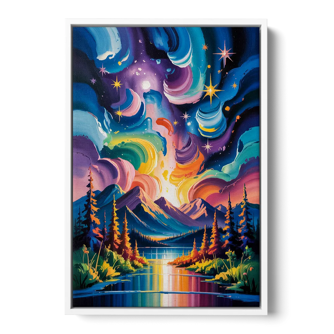Jasper Starry Sky - White Frame Canvas