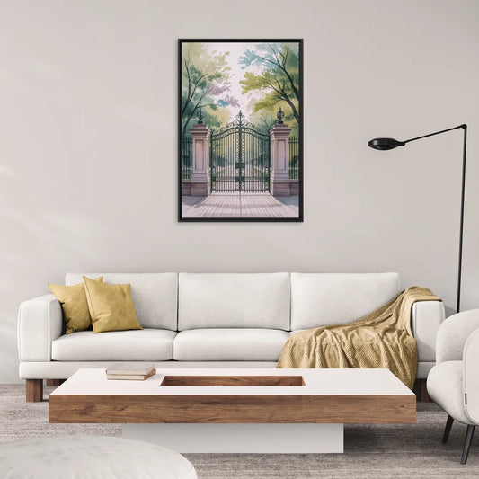 Trinity Bellwoods Park - Living Room Black Frame Canvas